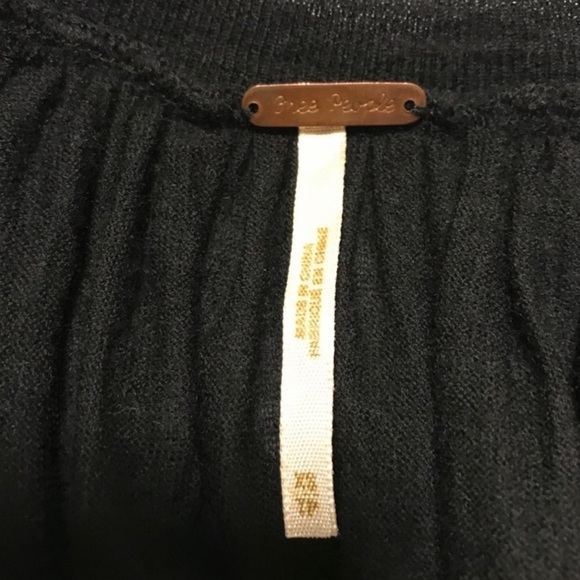 Free People Black Knit V Neck Tunic Sweater Dress Cashmere - Picture 5 of 11